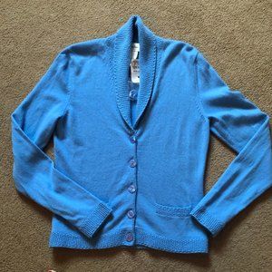 NWT Neiman Marcus cashmere blue sweater Medium